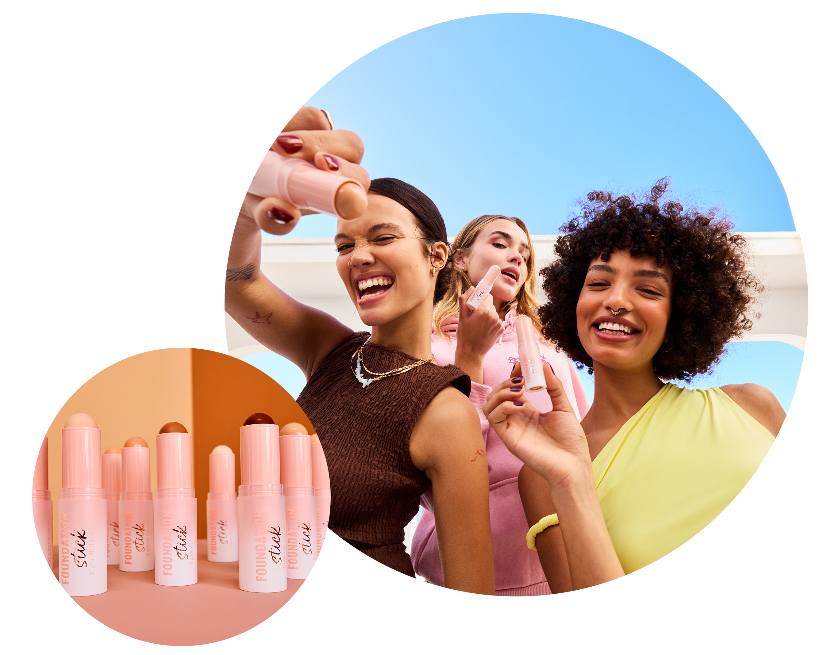 essence foundation sticks collage let's stick together